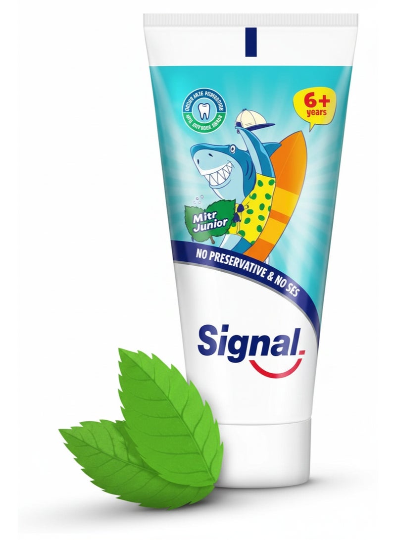 سيجنال معجون أسنان سيجنال جونيور، نعناع خفيف، 50 مل +6 سنوات - Image 1